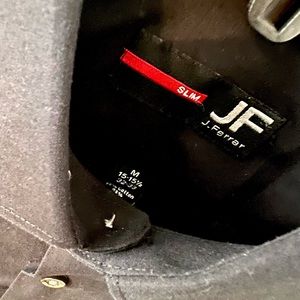 JF Ferrar Black long sleeve dress shirt // Size Medium ,15-15 1/2, 32-33